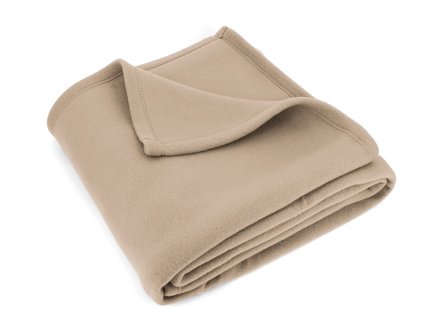 Couverture polaire 180x220 cm Isba Sable 100% Polyester 320 g/m2 traité non-feu