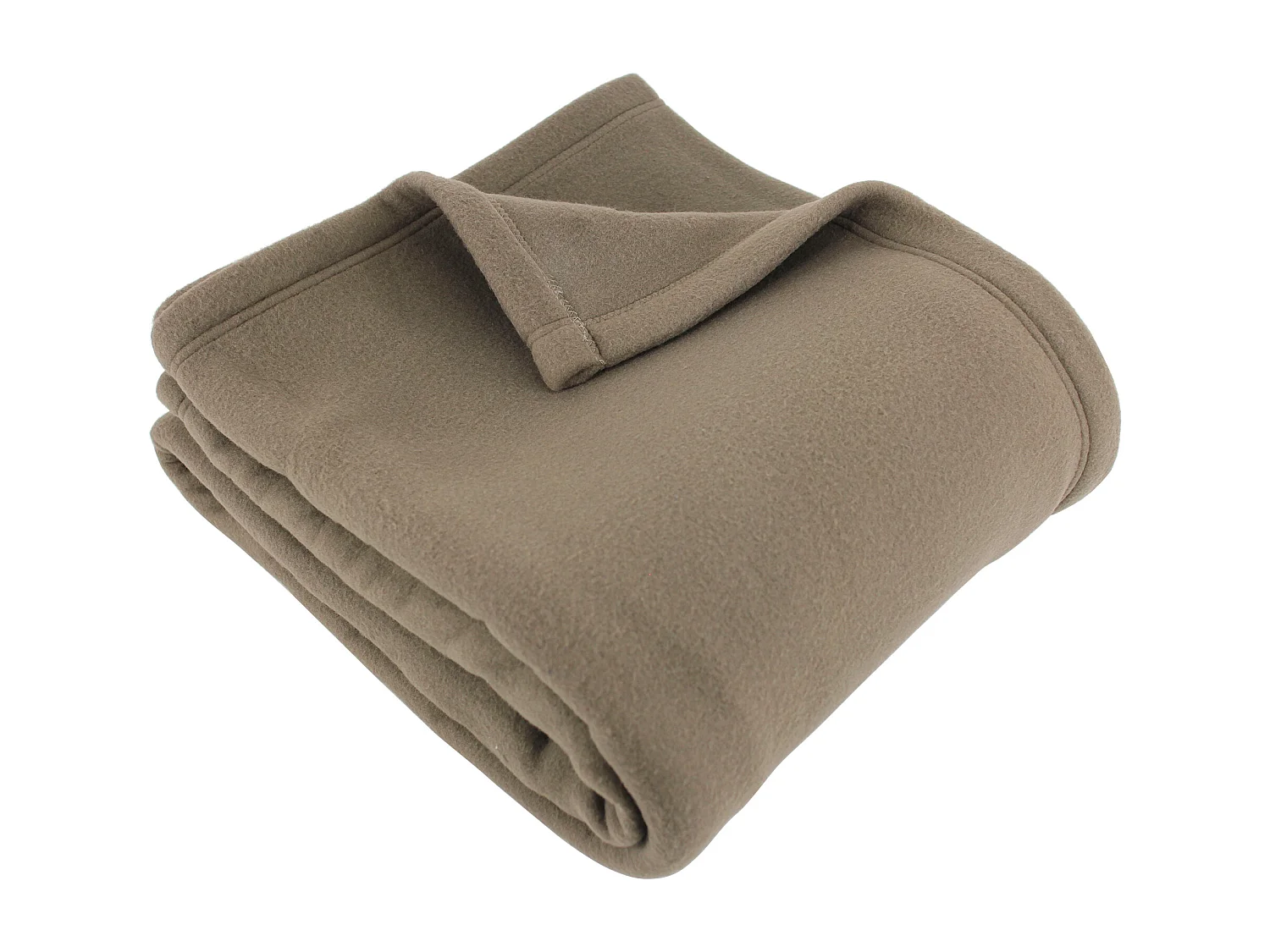 Couverture polaire 220x240 cm 100% Polyester 350 g/m2 TEDDY Marron Taupe