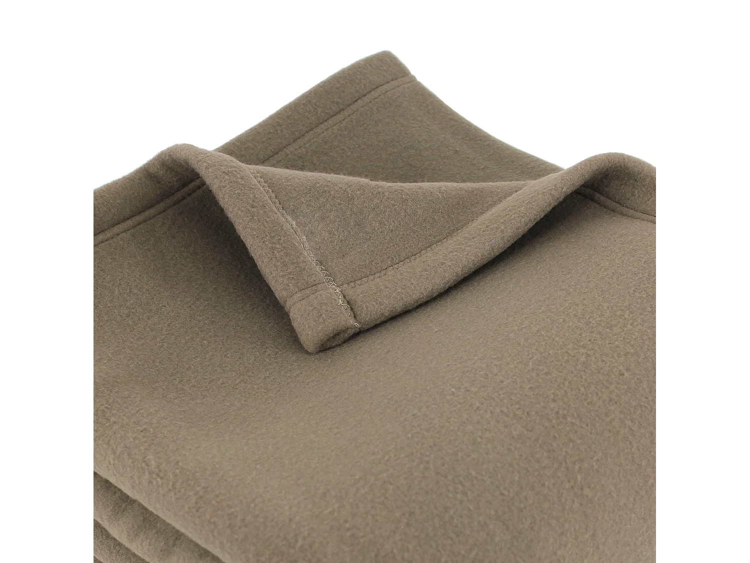 Couverture polaire 220x240 cm 100% Polyester 350 g/m2 TEDDY Marron Taupe