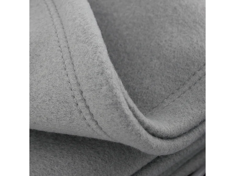 Couverture polaire 220x240 cm Isba gris Acier 100% Polyester 320 g/m2 traité non-feu