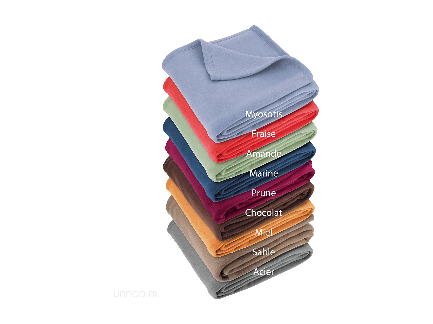 Couverture polaire 220x240 cm Isba gris Acier 100% Polyester 320 g/m2 traité non-feu