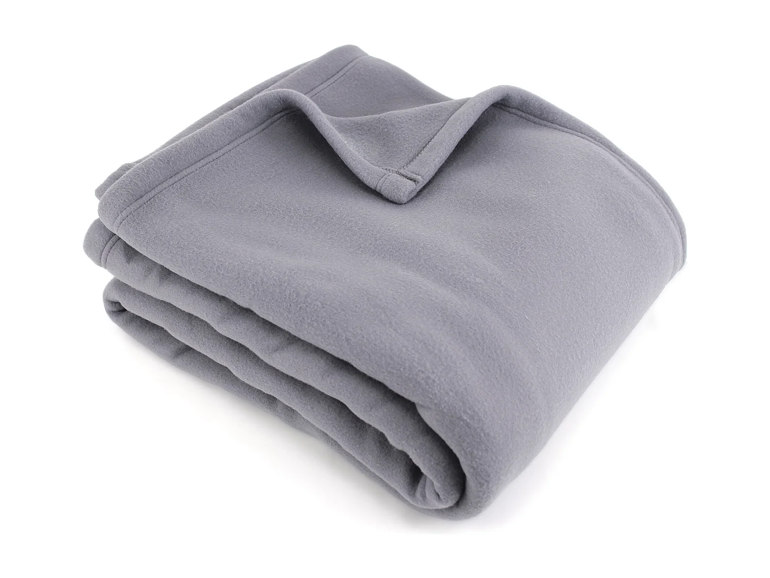 Couverture polaire 240x260 cm 100% Polyester 350 g/m2 TEDDY Gris Acier