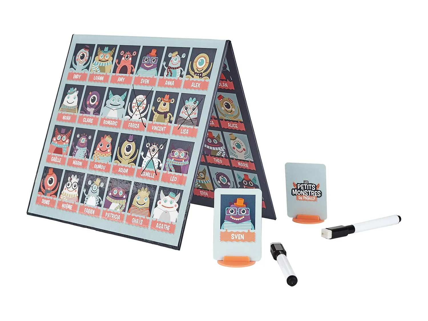 Jeu Devine Qui Je Suis M8 – 48 Cartes, Stylos Effaçables, Jeu Familial Dès 5 Ans