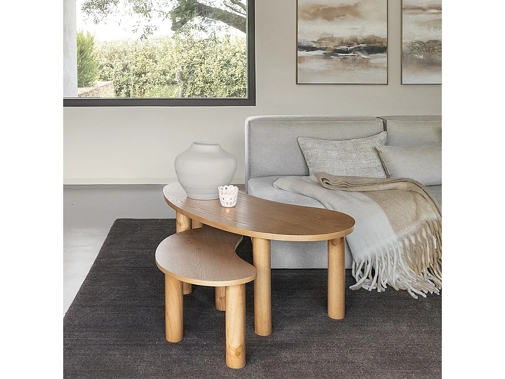 Tables gigognes bois frêne MURCI