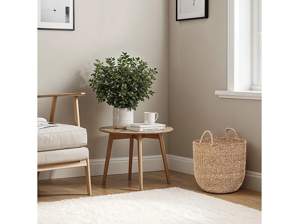 Panier jonc de mer naturel