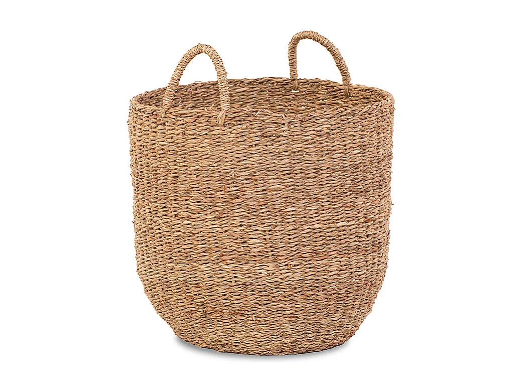 Panier jonc de mer naturel