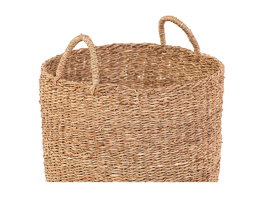 Panier jonc de mer naturel