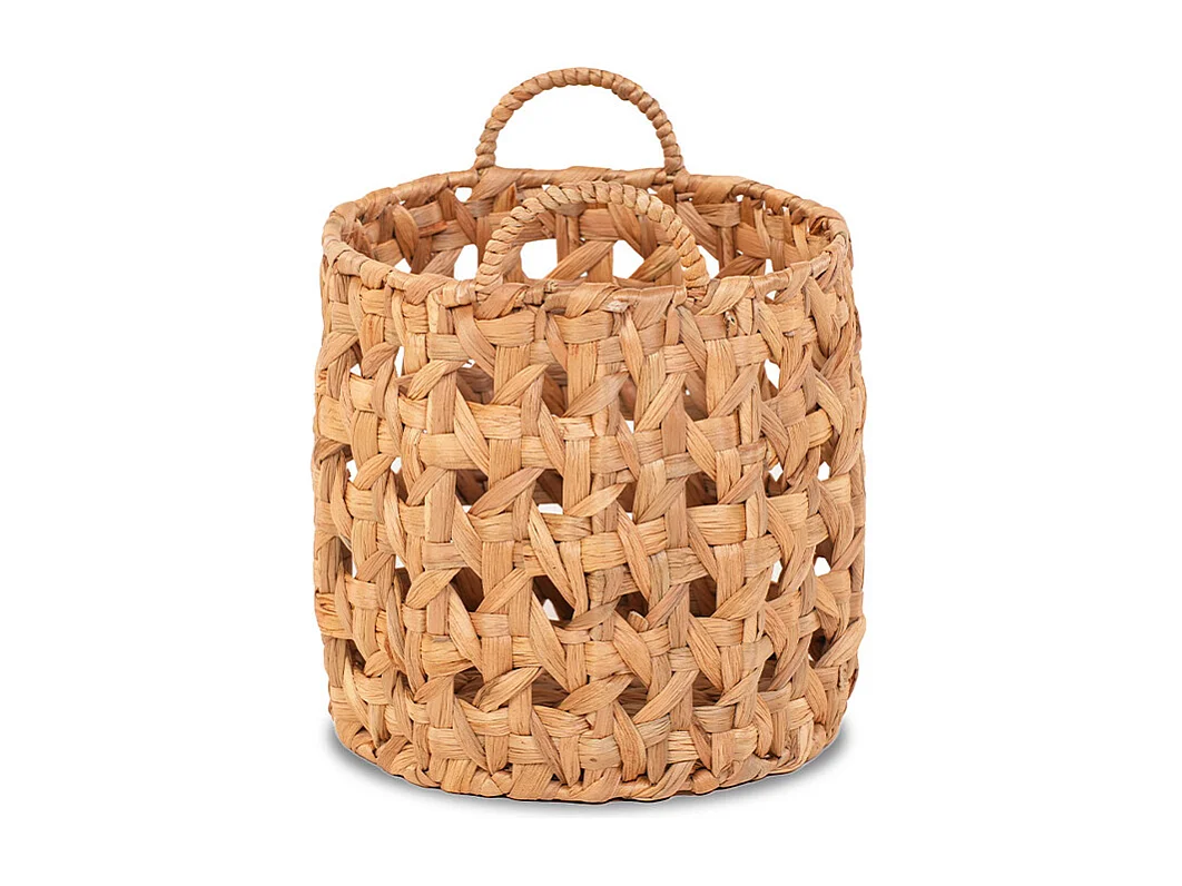 Panier jacinthe d'eau naturel tressé