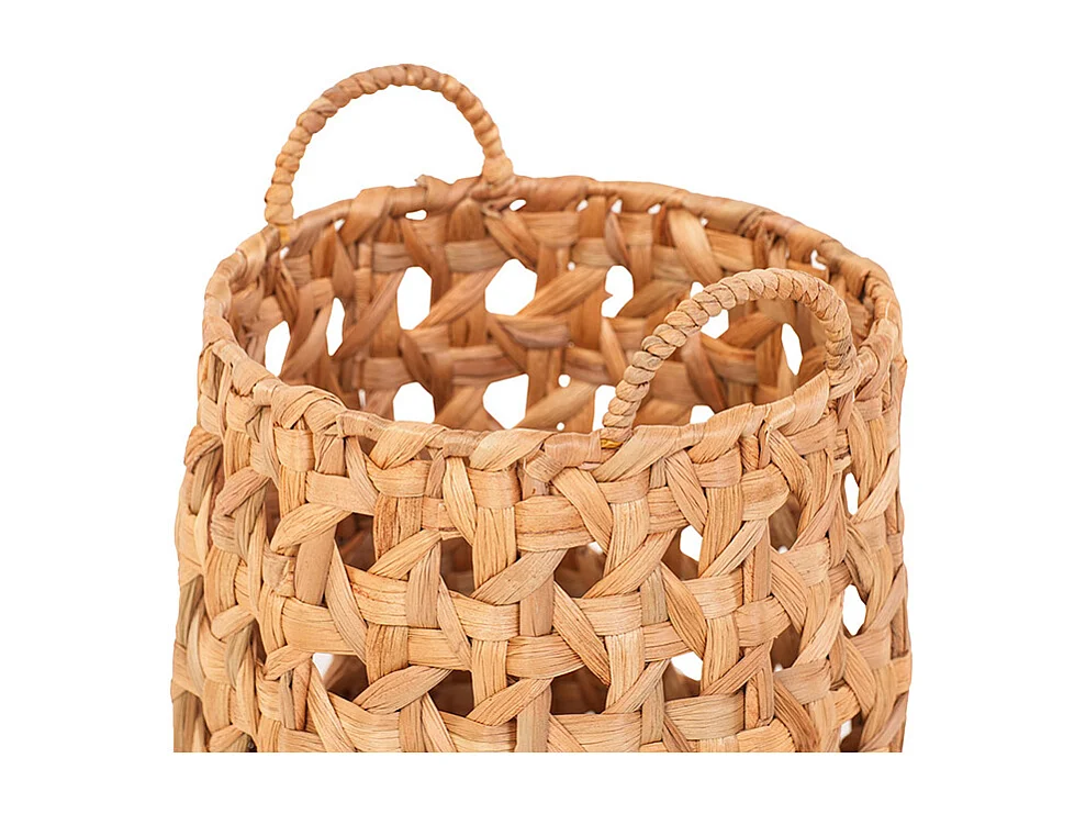 Panier jacinthe d'eau naturel tressé