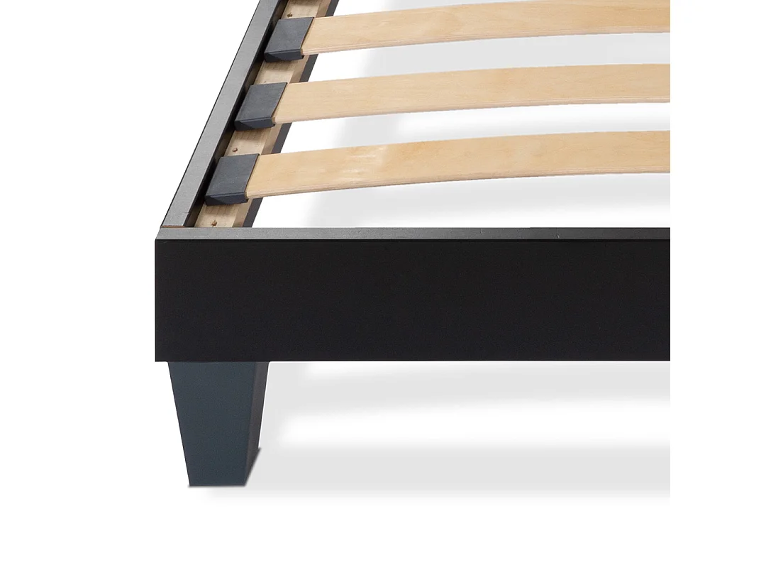 Sommier monolattes Blandice noir - 80 x 200 cm