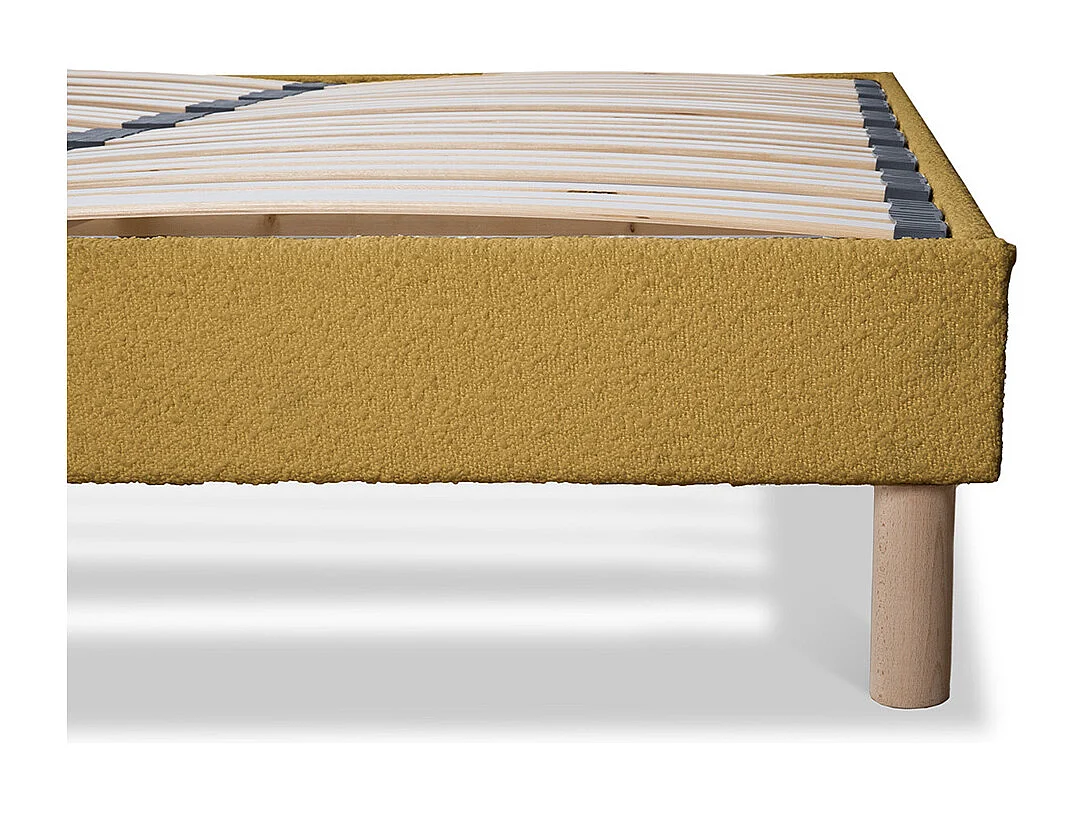 Sommier à lattes Laine bouclée BIANCA - 160 x 200 cm