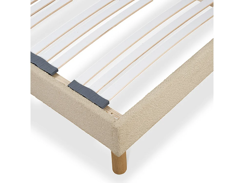 Sommier à lattes Laine bouclée BIANCA - 160 x 200 cm