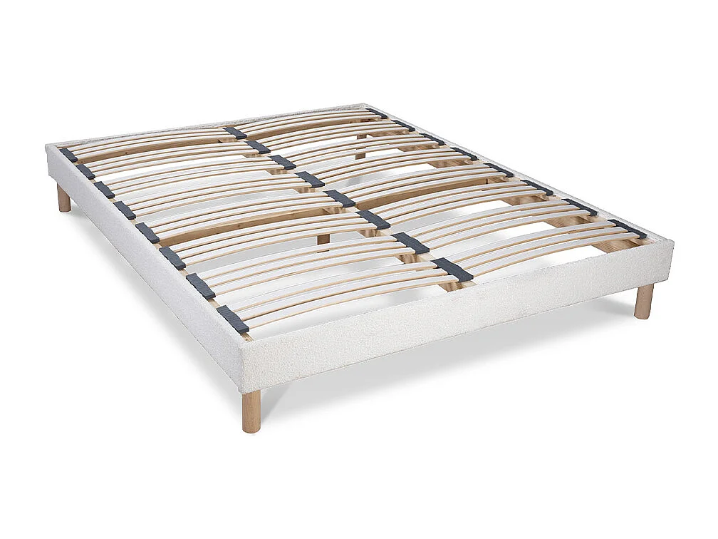 Sommier à lattes Laine bouclée BIANCA - 180 x 200 cm