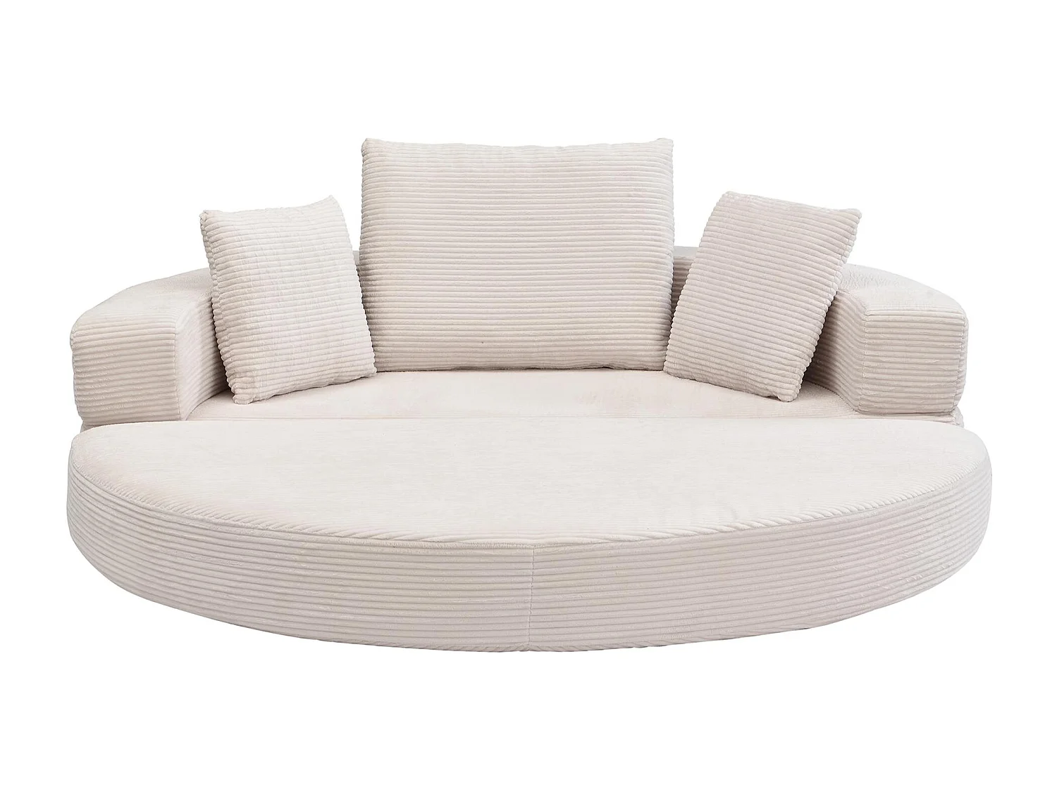 Canapé Convertible 2 Places Semi-Circulaire - Lit Ovale 173x176 cm - 250 kg - Sans Montage - Idéal Studio & Appartement