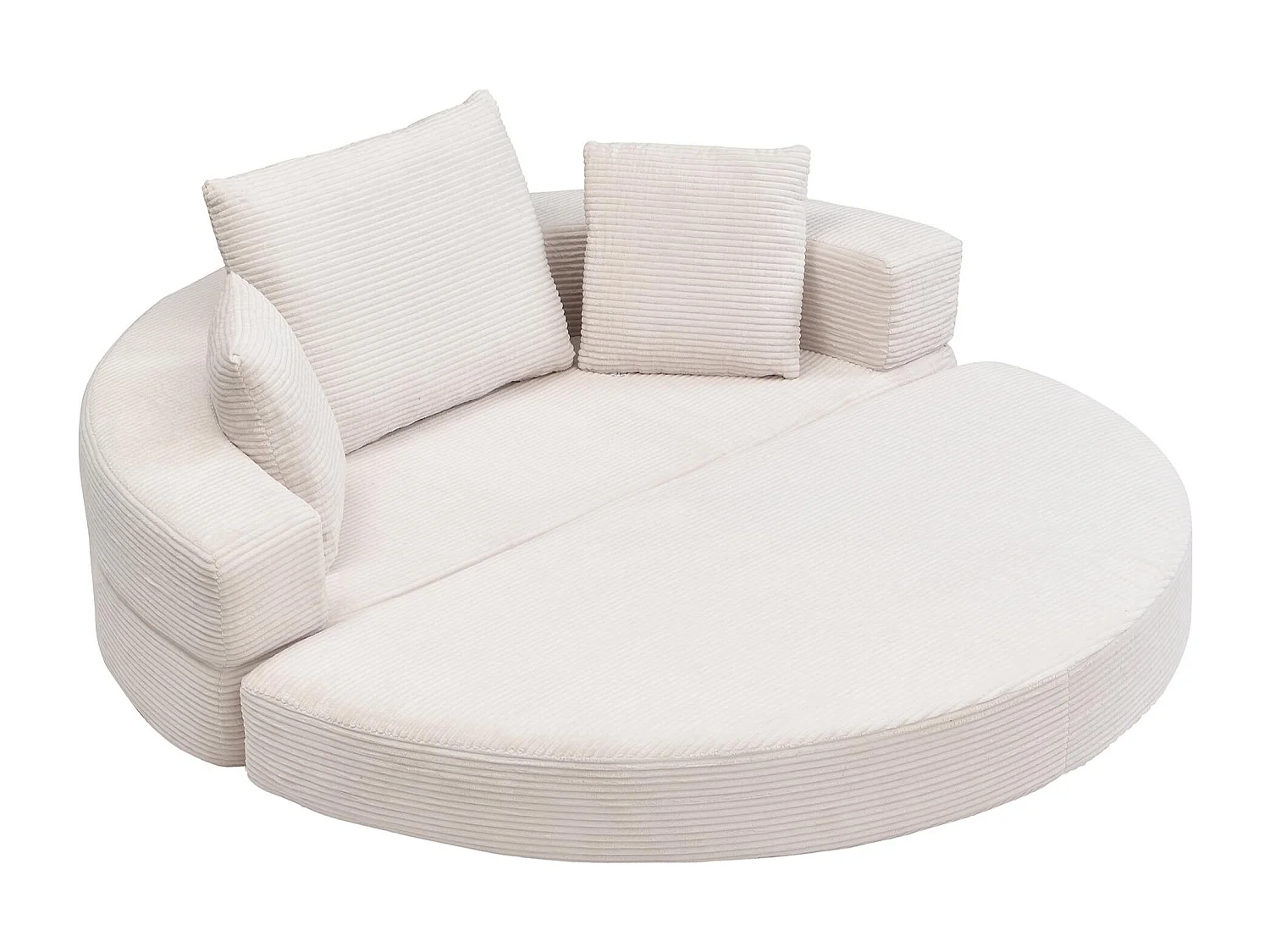 Canapé Convertible 2 Places Semi-Circulaire - Lit Ovale 173x176 cm - 250 kg - Sans Montage - Idéal Studio & Appartement