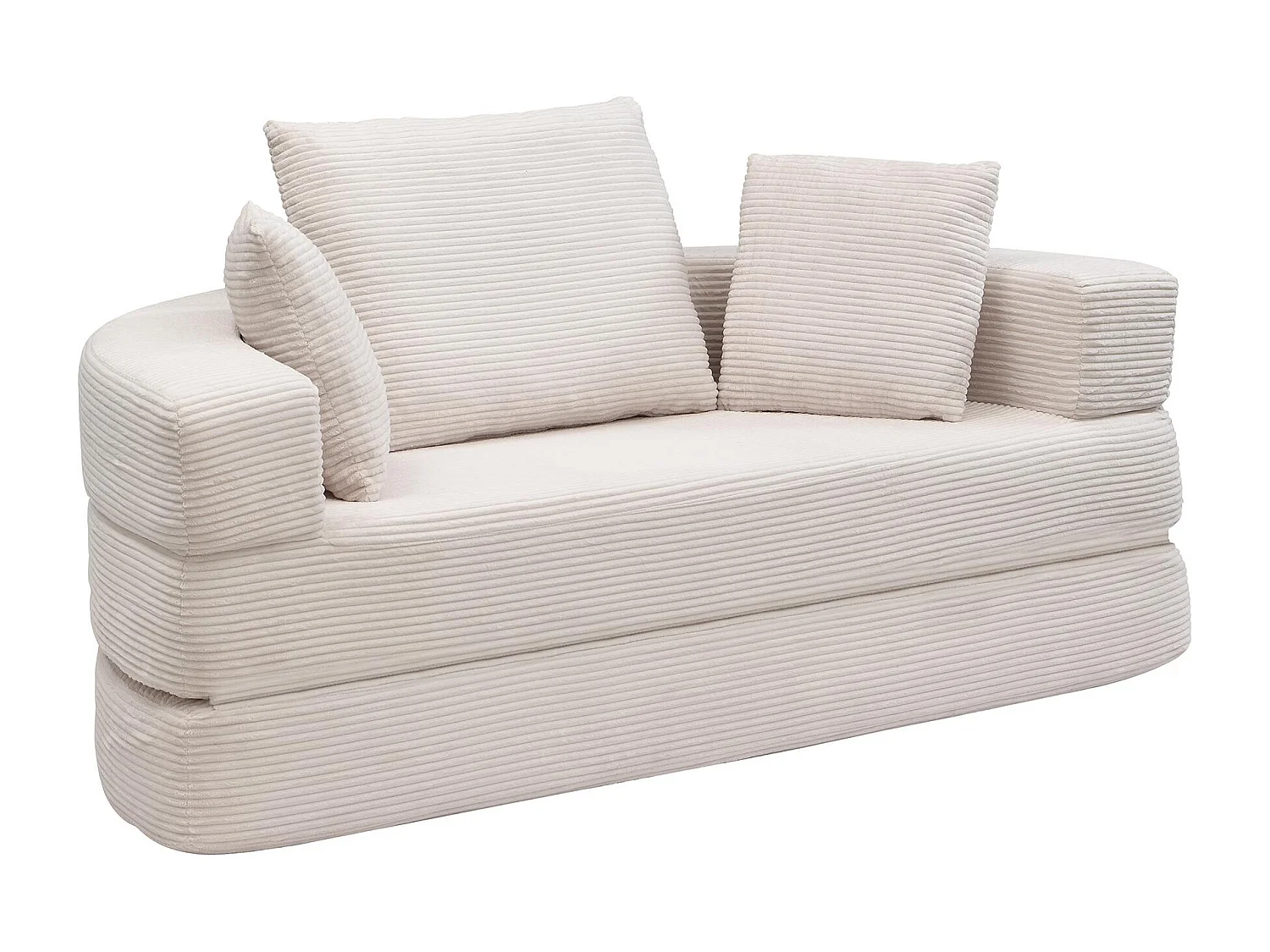 Canapé Convertible 2 Places Semi-Circulaire - Lit Ovale 173x176 cm - 250 kg - Sans Montage - Idéal Studio & Appartement