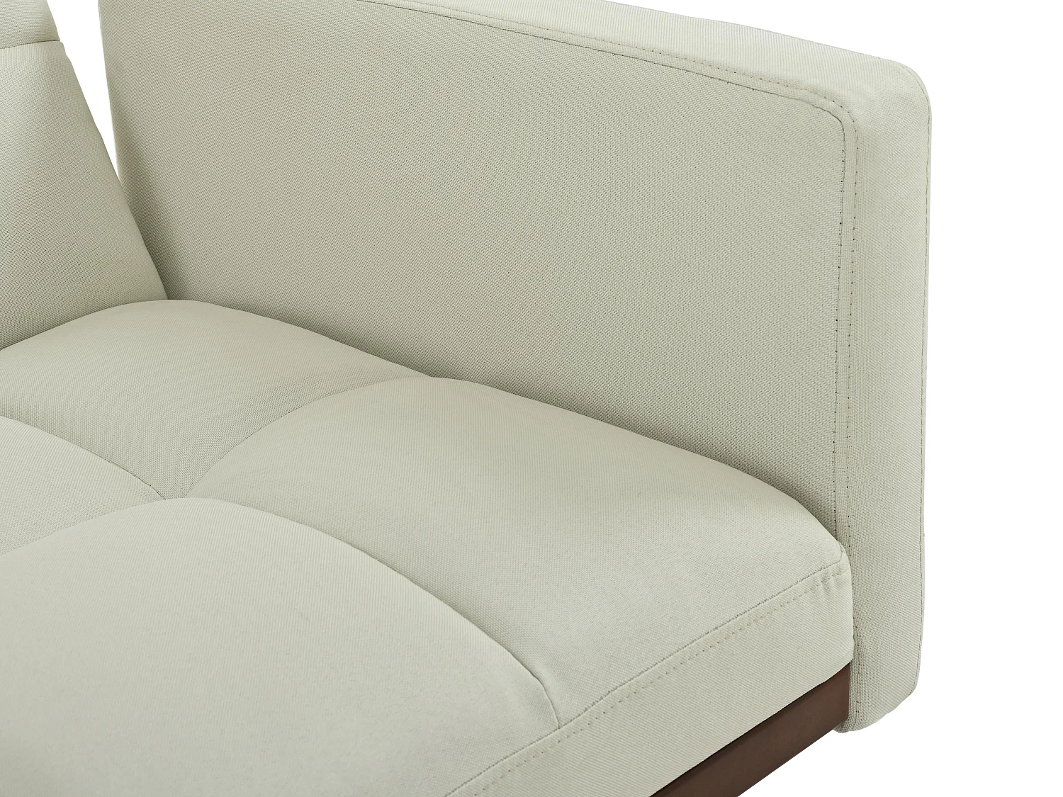 Canapé Relax 2 Places avec Accoudoirs - Design Mid-Century Moderne avec Dossier Capitonné Réglable 5 Positions - Lin Gris à Carreaux - Idéal Salon Moderne