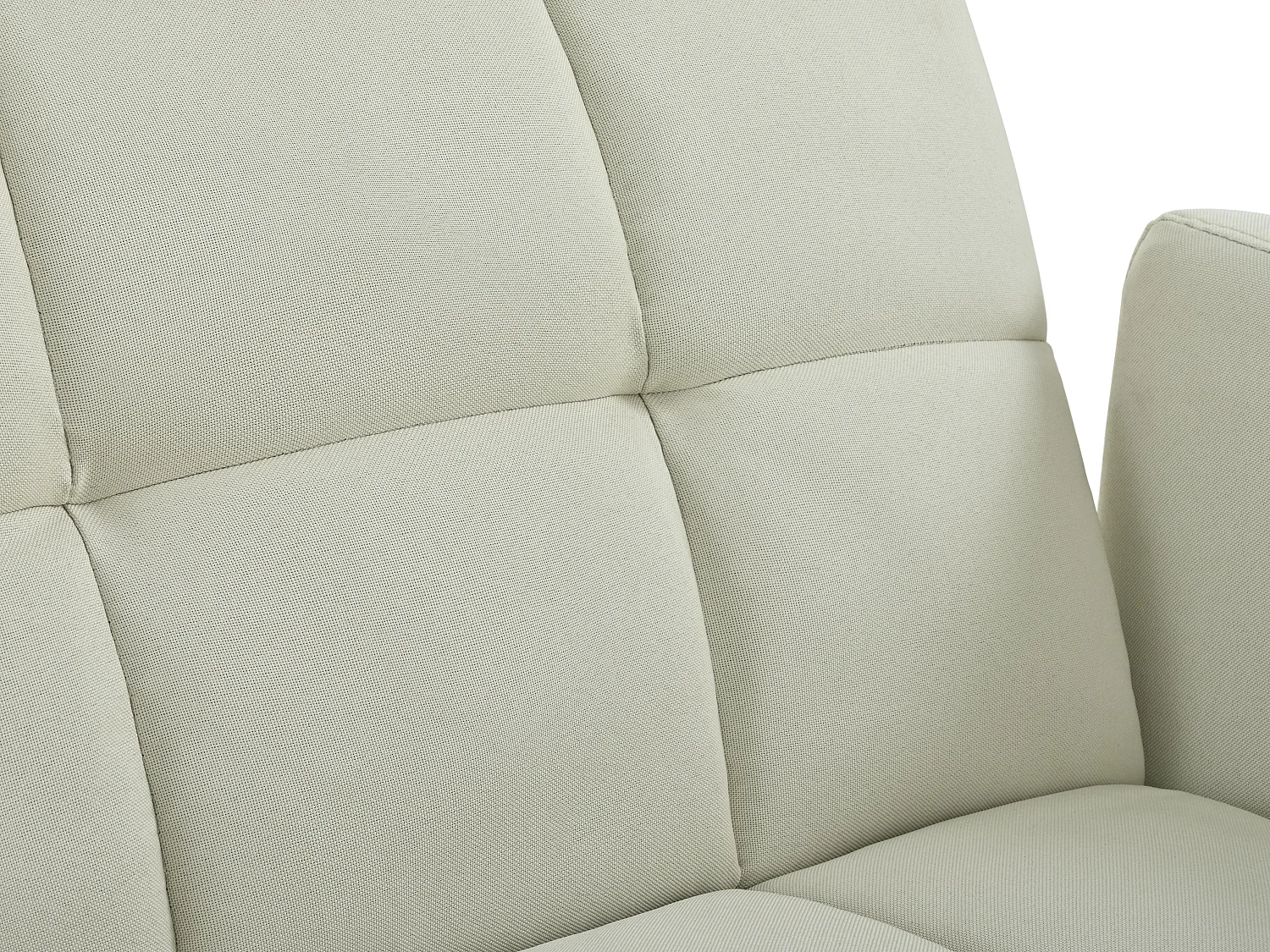 Canapé Relax 2 Places avec Accoudoirs - Design Mid-Century Moderne avec Dossier Capitonné Réglable 5 Positions - Lin Gris à Carreaux - Idéal Salon Moderne