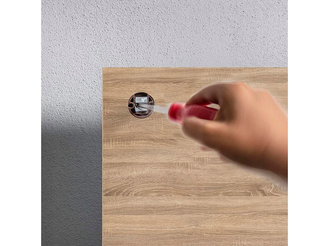 Meuble de salle de bain LED 60x50 cm avec miroir et étagères en sonoma