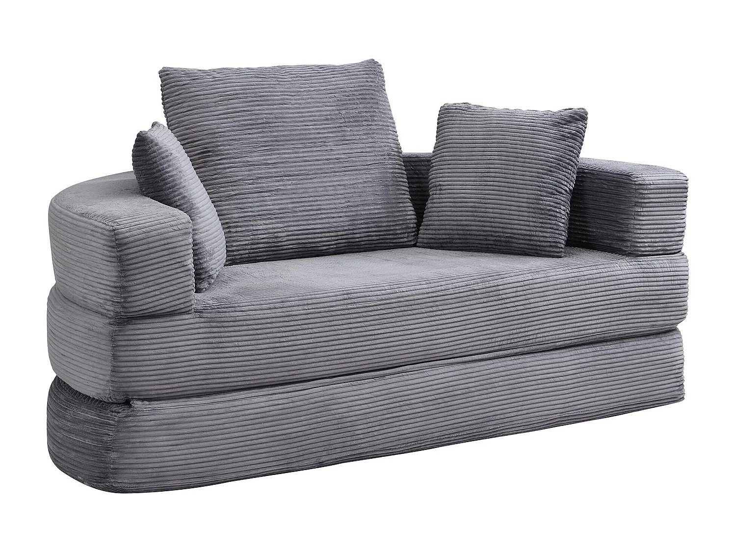 Canapé Convertible 2 Places Semi-Circulaire - Lit Ovale 173x176 cm - 250 kg - Sans Montage - Idéal Studio & Appartement