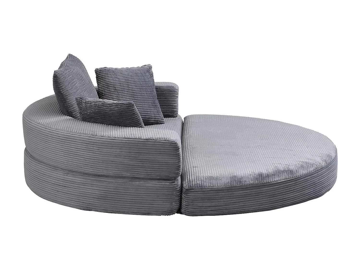 Canapé Convertible 2 Places Semi-Circulaire - Lit Ovale 173x176 cm - 250 kg - Sans Montage - Idéal Studio & Appartement