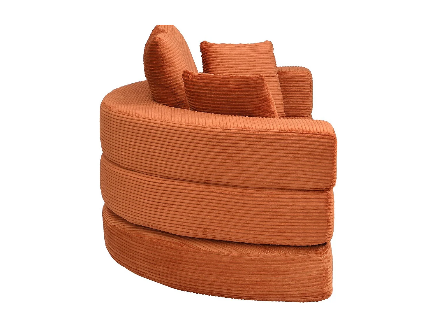 Canapé Convertible 2 Places Semi-Circulaire - Lit Ovale 173x176 cm - 250 kg - Sans Montage - Idéal Studio & Appartement