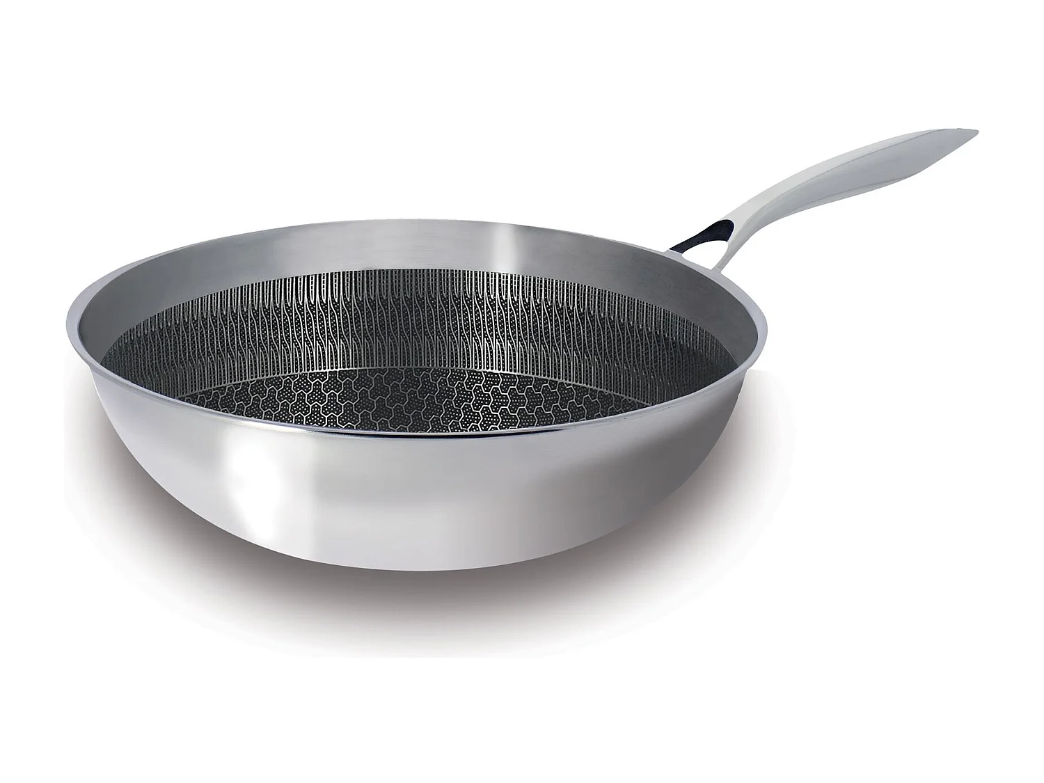 Menastyl - Wok Trinox Revetu 28cm En Acier Inoxydable