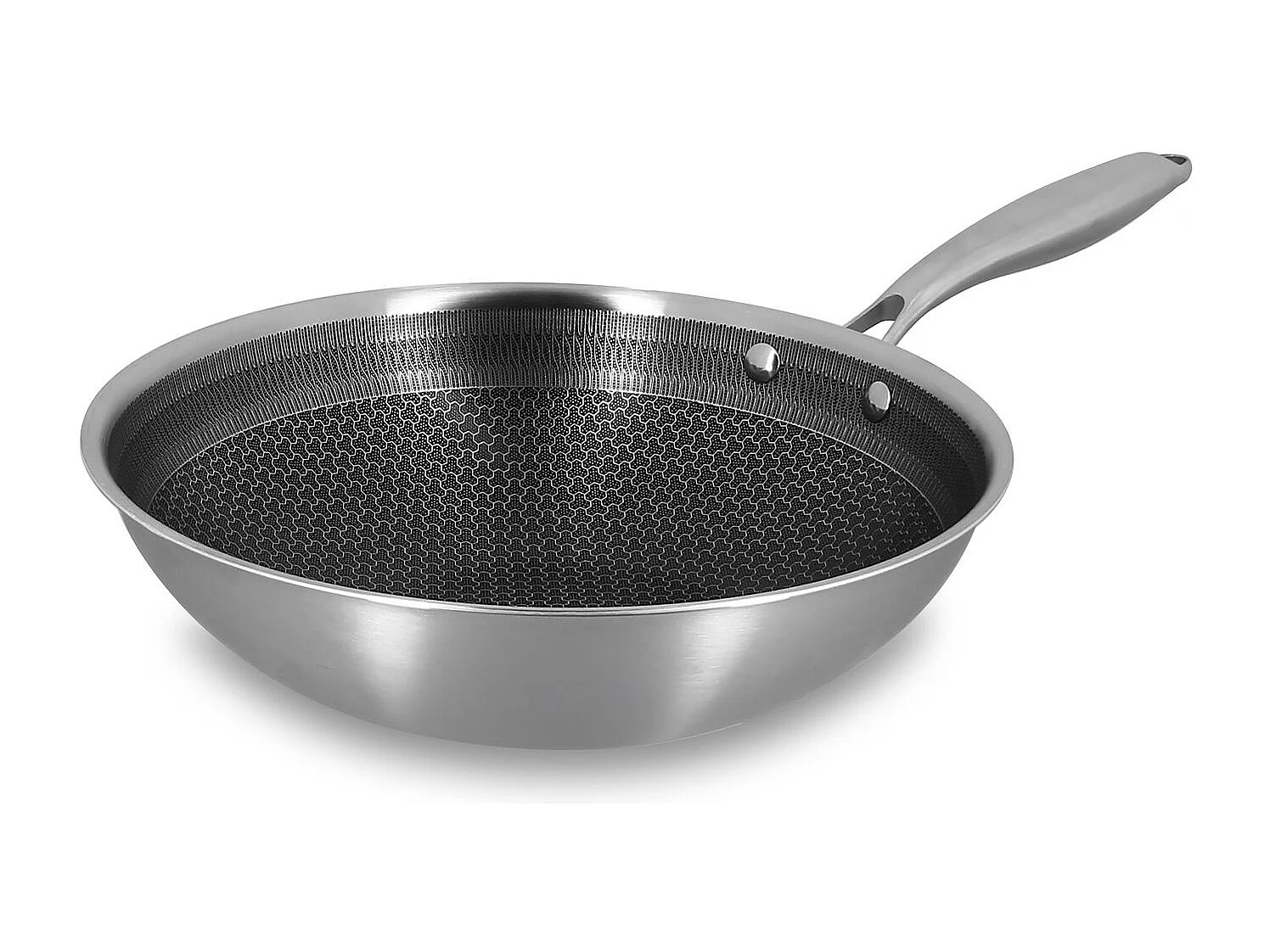 Menastyl - Wok Trinox Revêtu 28cm En Acier Inoxydable