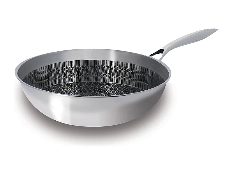 Menastyl - Wok Trinox Revetu 28cm En Acier Inoxydable