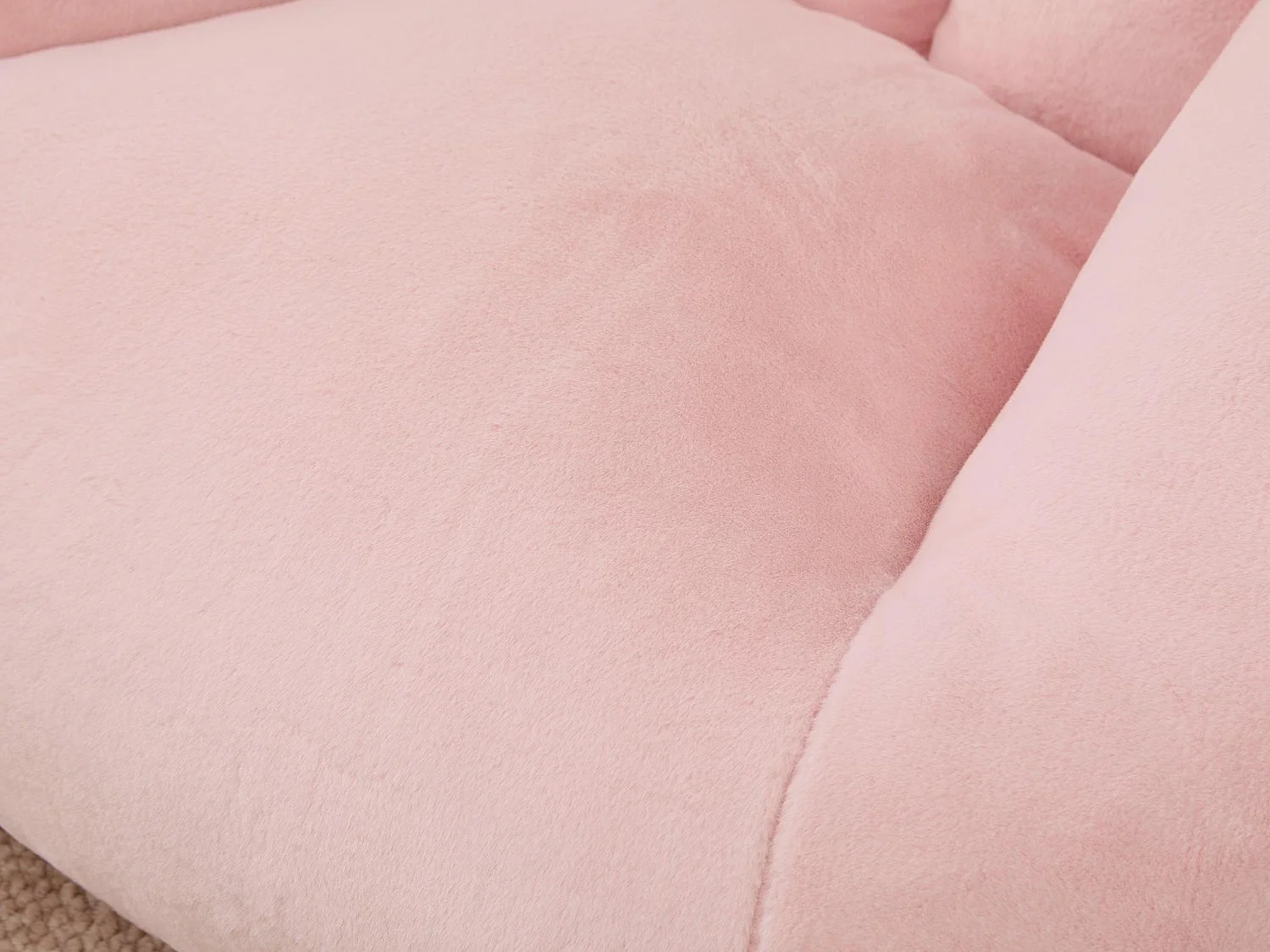 Fauteuil Poire en Velours - Dossier en Pétales - Confort Mémoire Douillet - Dimensions Généreuses (100x90cm) - Rose - Pour Salon ou Chambre