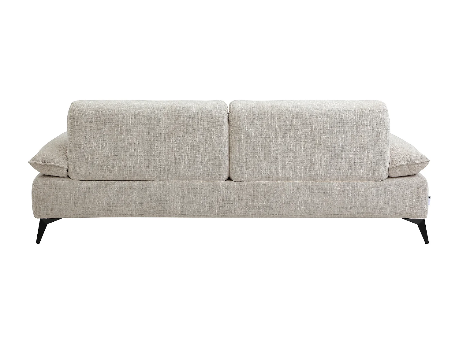 Canapé 3 places en tissu chenille beige VIKEMA