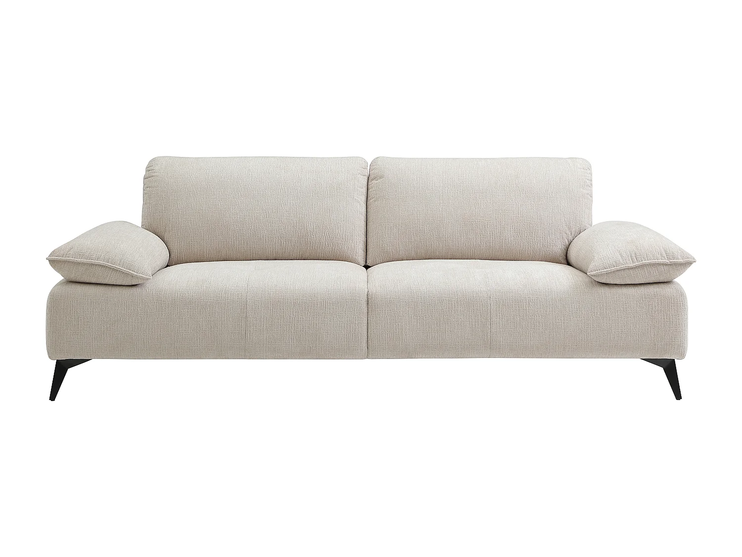 Canapé 3 places en tissu chenille beige VIKEMA