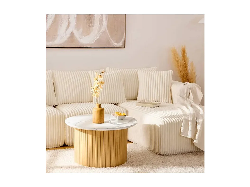 Table basse D70 Homelya effet marbre Atmosphera