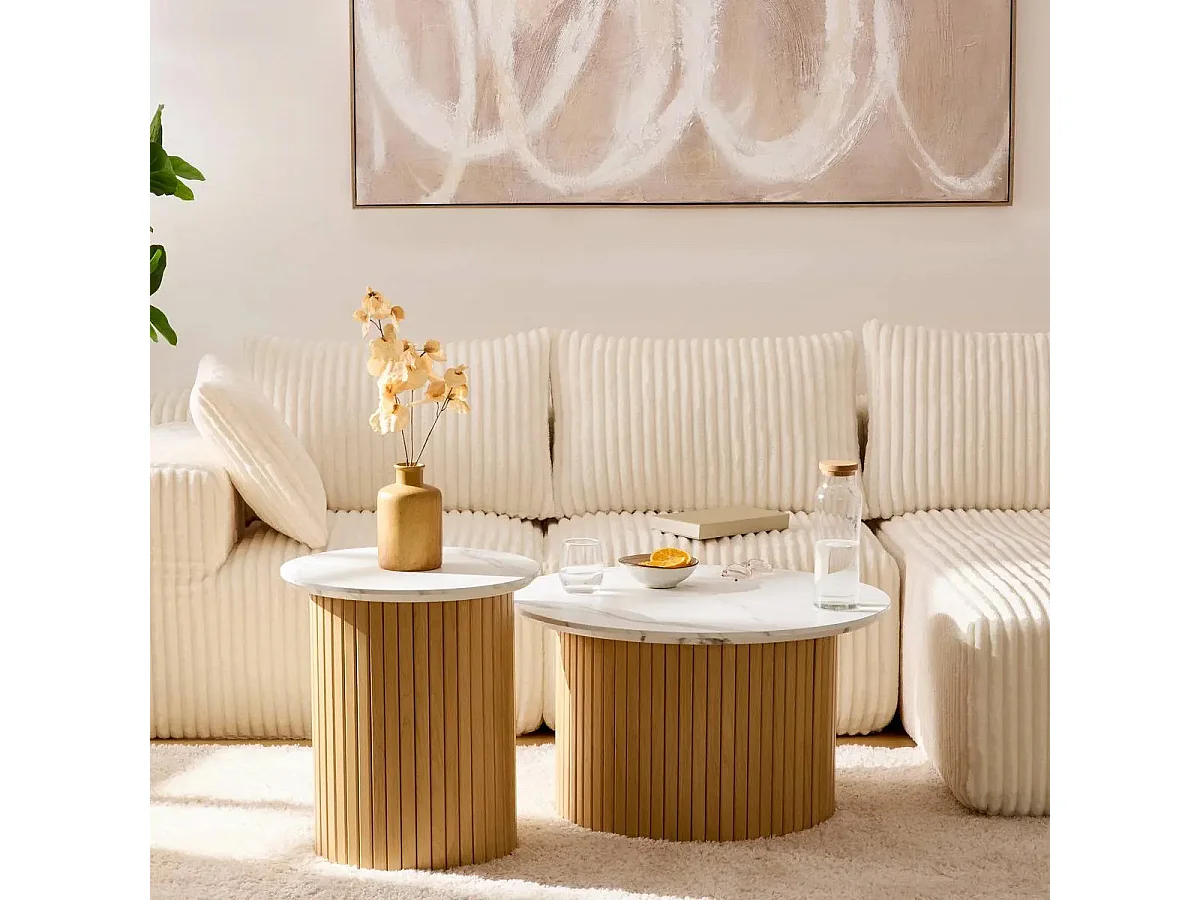 Table Basse Design "Homelya" 70cm Naturel