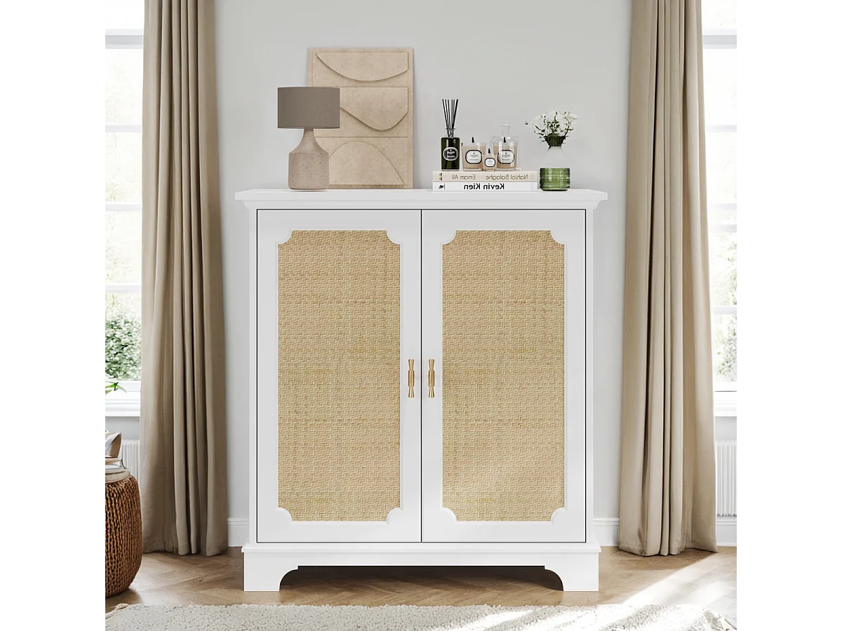 Dressoir met rotan-look deuren voor hal, entree en woonkamer