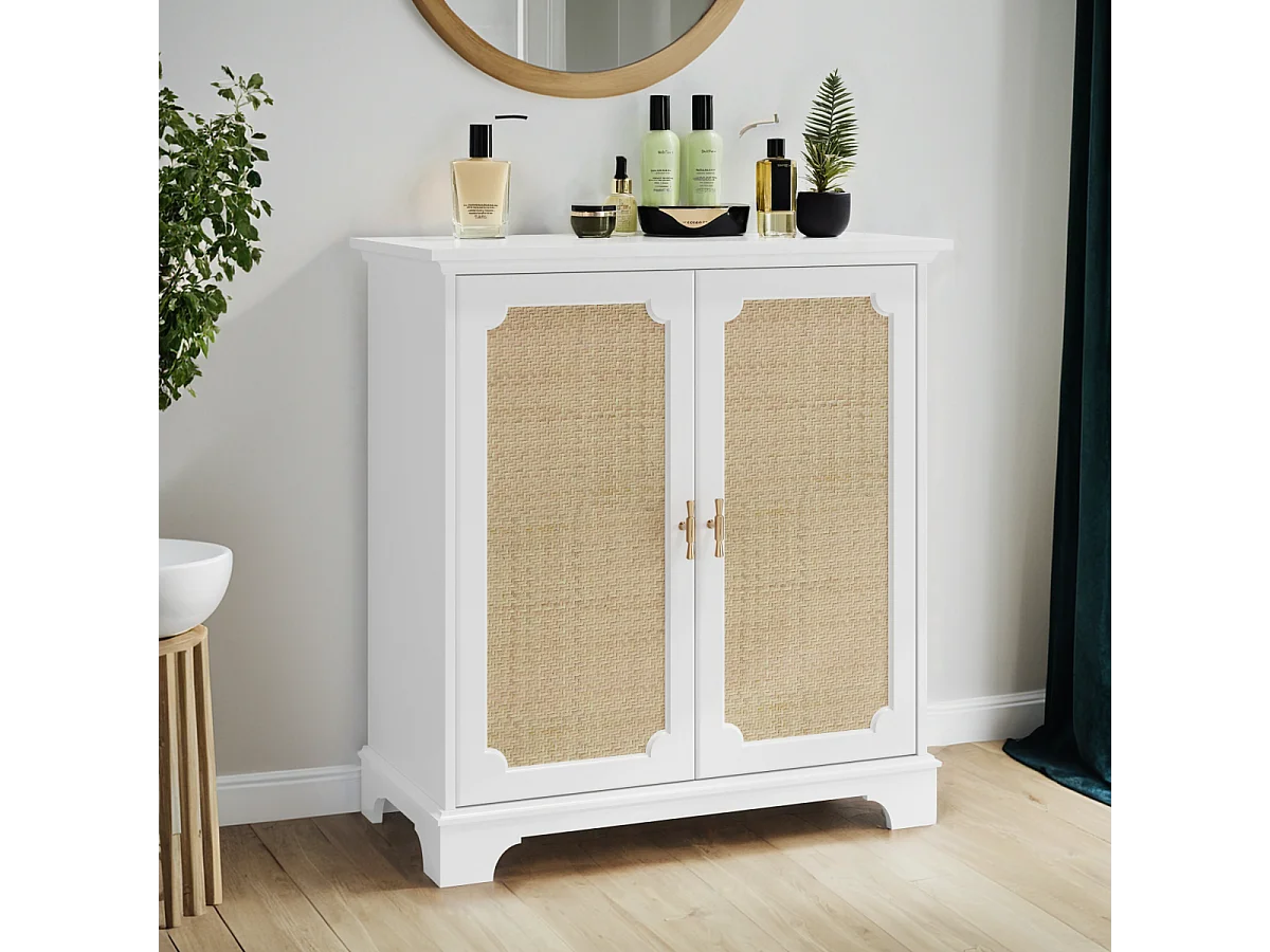 Dressoir met rotan-look deuren voor hal, entree en woonkamer