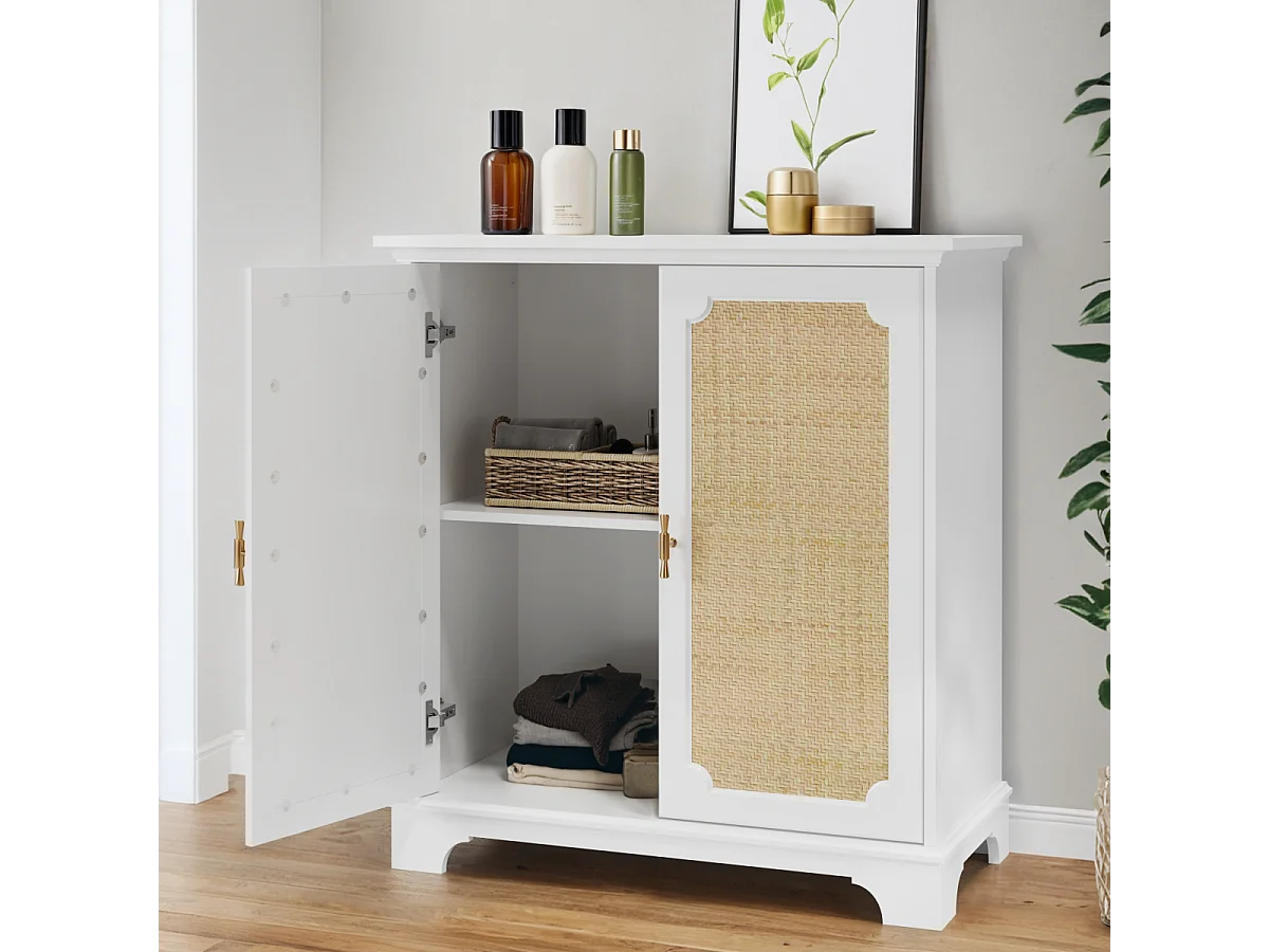 Dressoir met rotan-look deuren voor hal, entree en woonkamer