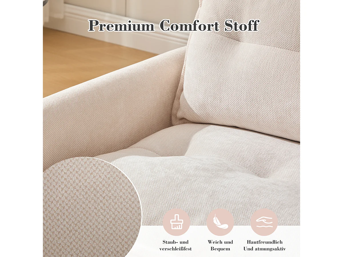 Fauteuil pivotant avec accoudoirs, canapé une place moderne pour espaces de vie et de travail.