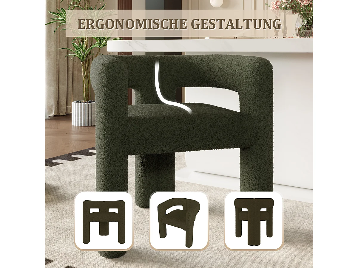 Fauteuil ergonomique en polaire douce – confortable, élégant et polyvalent.