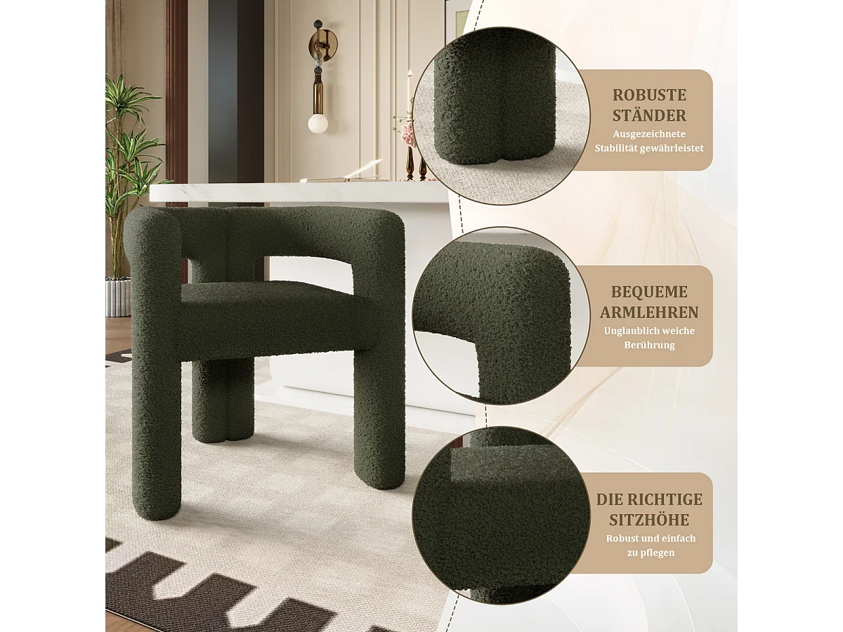 Fauteuil ergonomique en polaire douce – confortable, élégant et polyvalent.