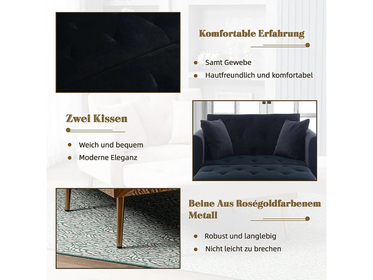 Poltrona in stile moderno con schienale regolabile, reclinabile, poltrona pieghevole (contenente ferro)