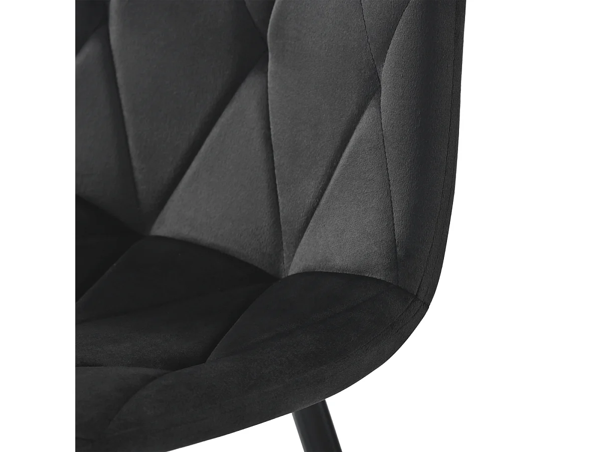 Eetkamerset (117x68cm tafel met 4 stoelen), rechthoekige moderne keukentafelset, zwarte fluwelen stoelen, gouden poten.