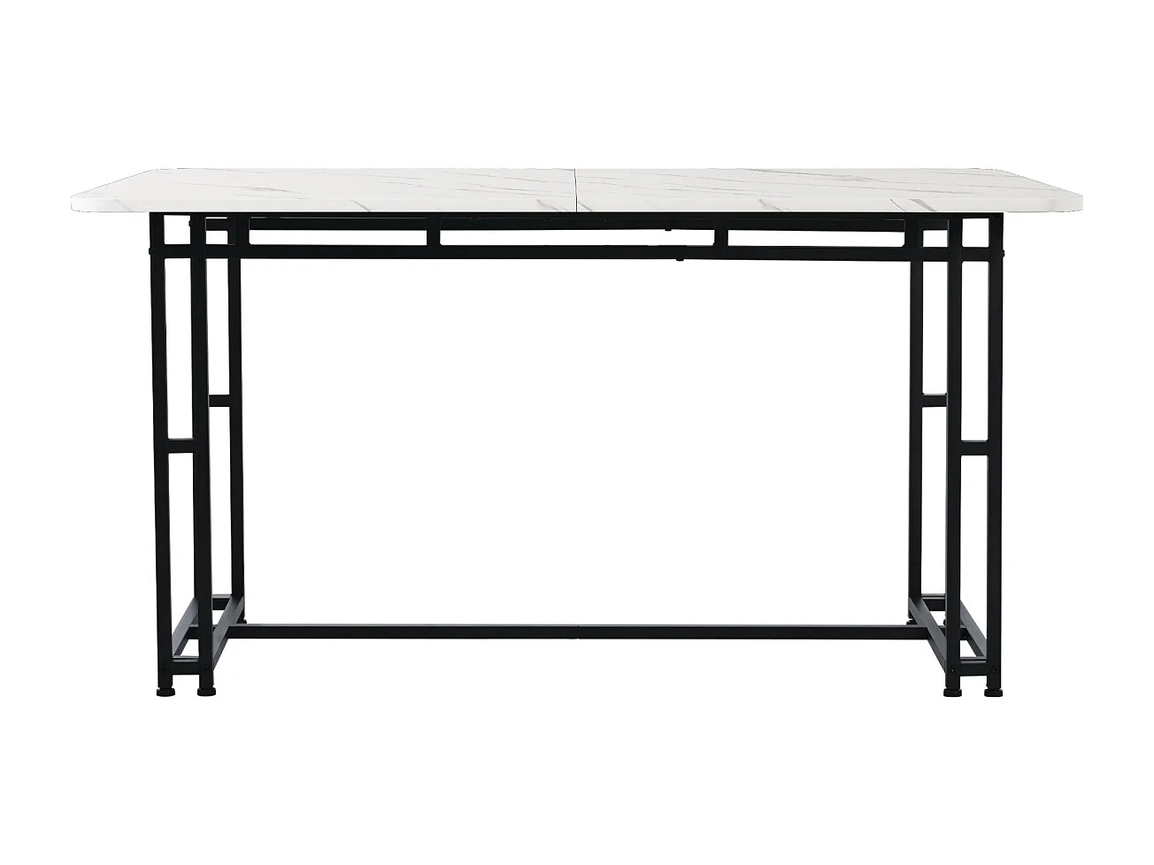 Luxe eettafel 120x70cm: metalen frame, moderne rechthoekige keukentafel met gouden poten