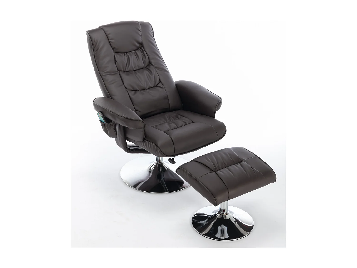 Massagestoel met PU-bekleding, voetenbank, voetenbank met 5-punts massageapparaat voor thuis