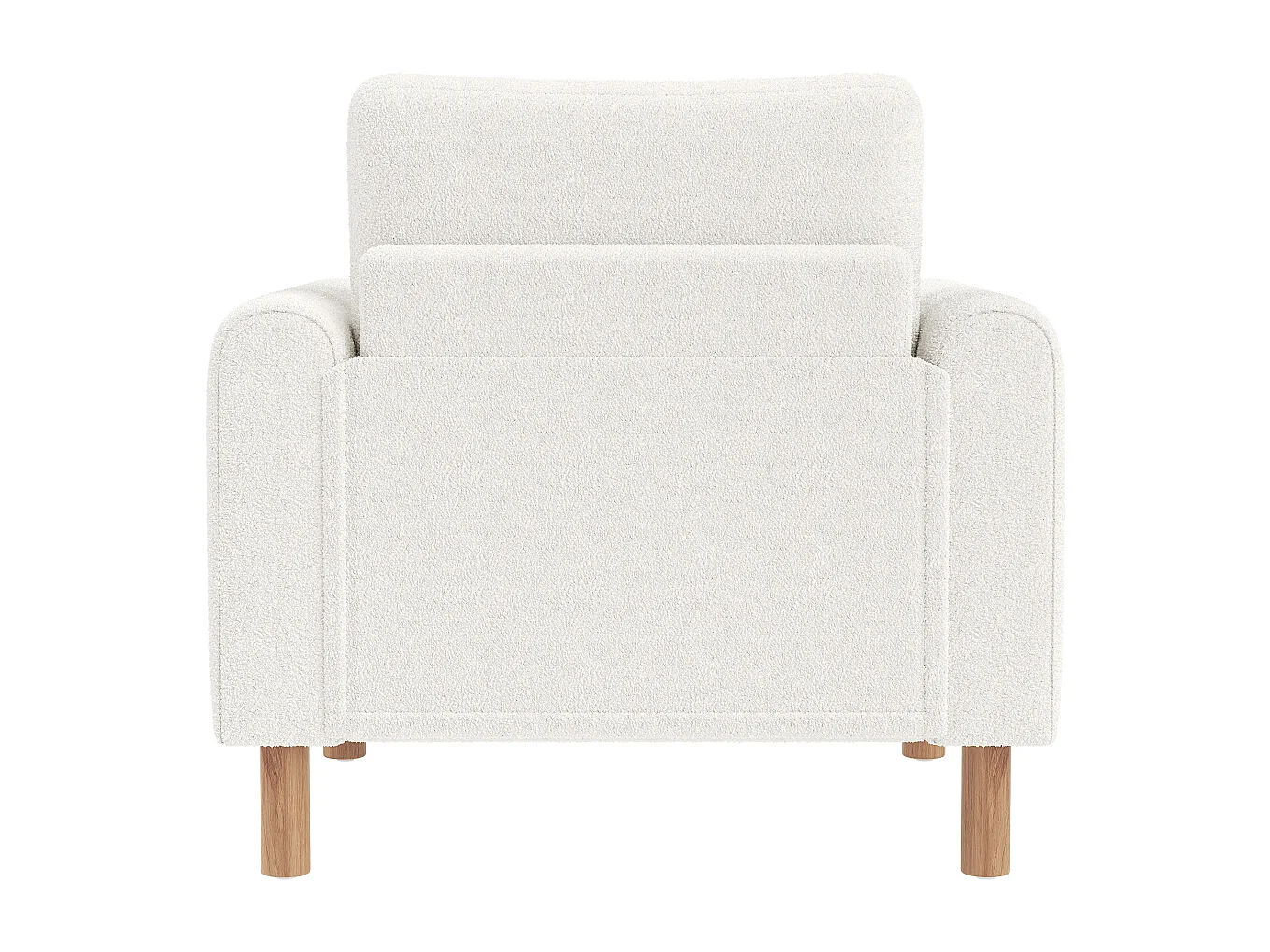 Comfortabele relaxfauteuil met dikke kussens voor woonkamer, kantoor of slaapkamer, wit