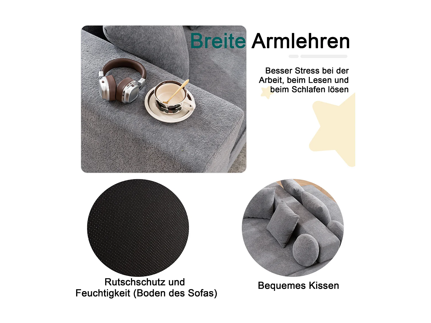 Sofá deshuesado totalmente comprimido, sofá de nube segmentada, moderno, modular, no requiere ensamblaje, tela de chenilla