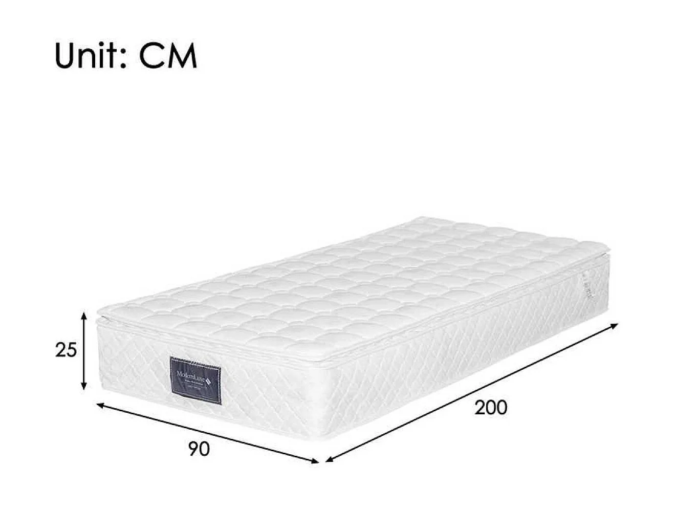 Colchón con núcleo de muelles, espuma fría de 7 zonas, muelles ensacados, 90 x 200 cm, Oeko-Tex, H3, 25 cm de altura