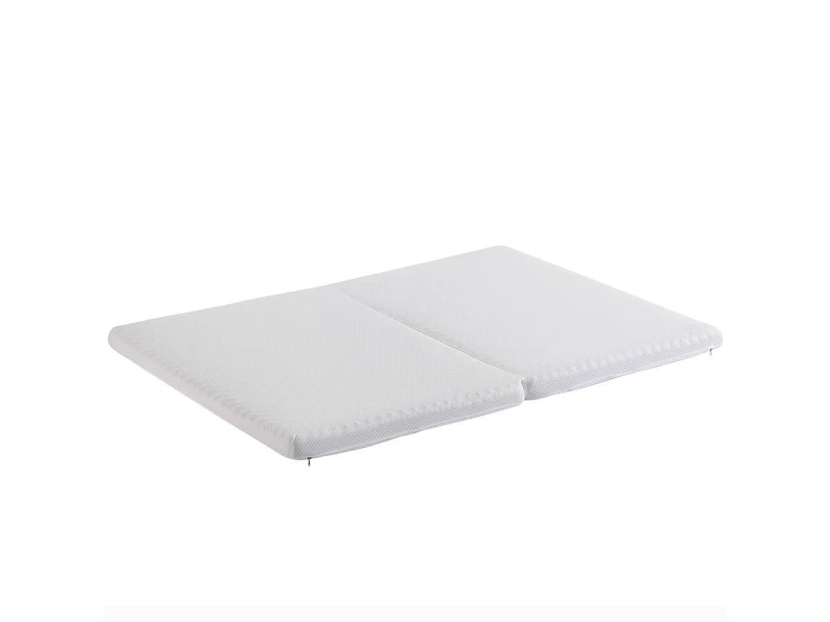 Colchão dobrável, tecido alveolar, certificado Oeko-Tex, ergonômico, respirável, durável, firmeza H3, branco, 140x200cm/140x100cm