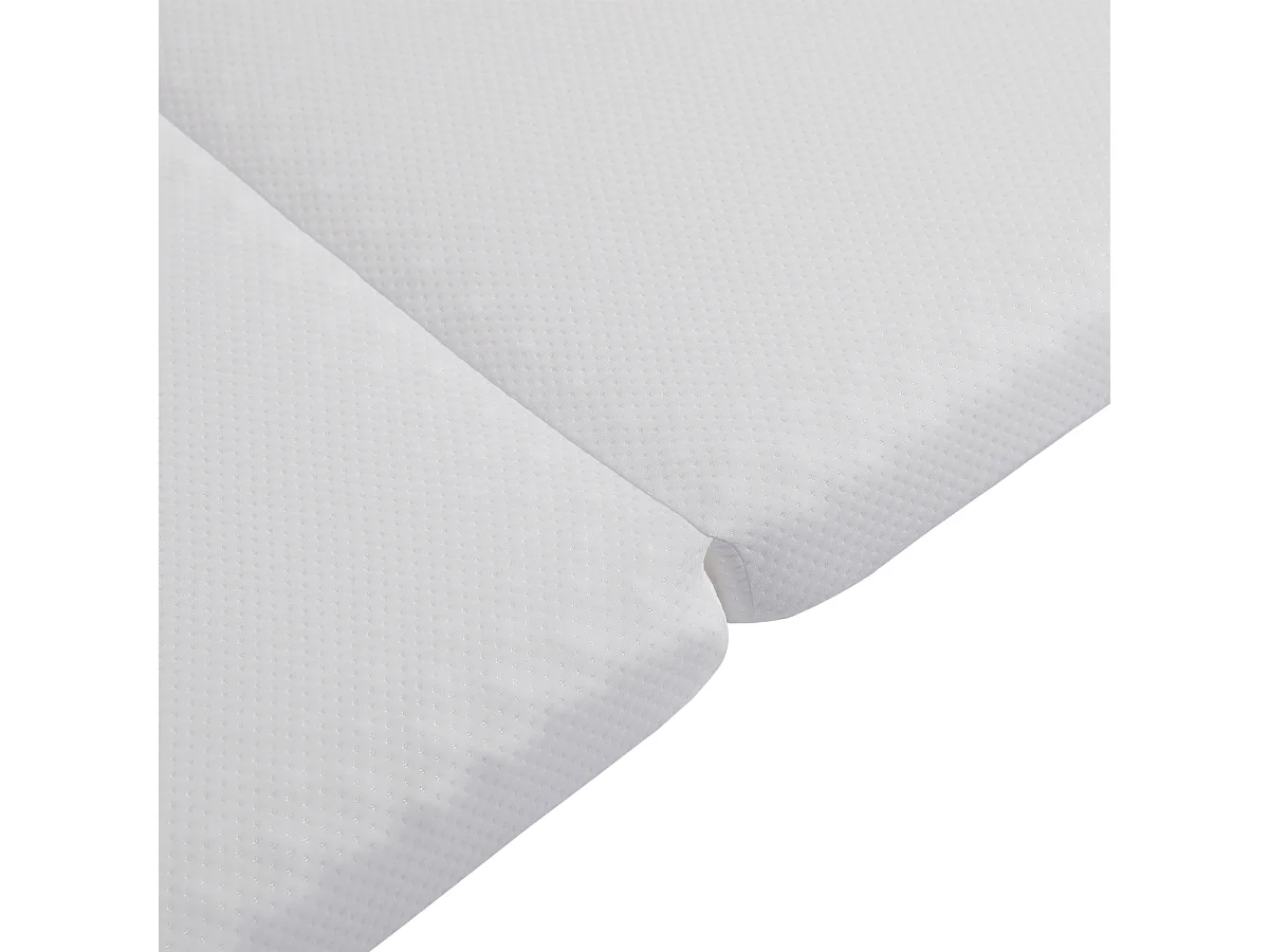 Colchão dobrável, tecido alveolar, certificado Oeko-Tex, ergonômico, respirável, durável, firmeza H3, branco, 140x200cm/140x100cm