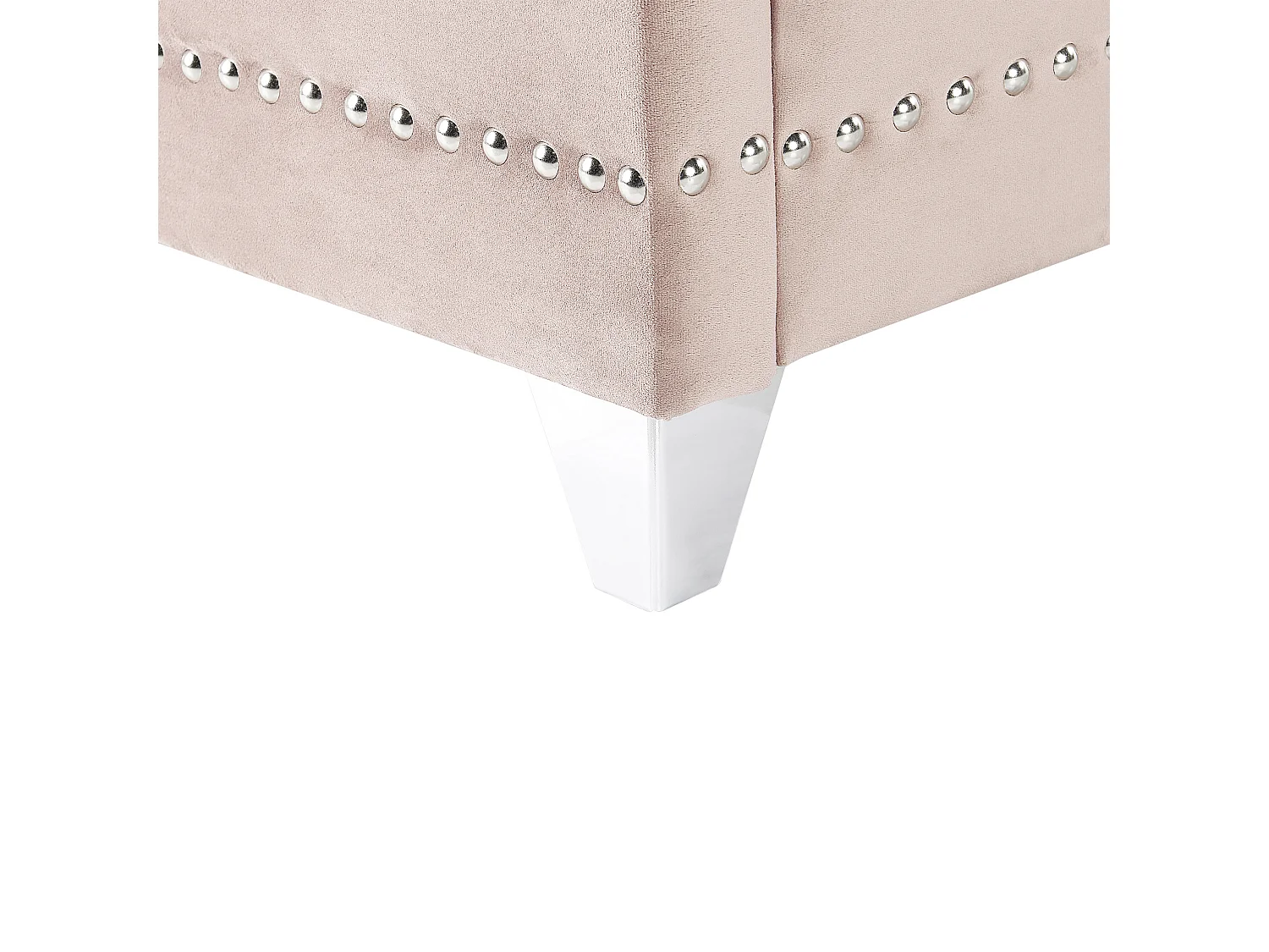 Lit avec sommier Velours AYETTE 180 x 200 cm Rose pastel